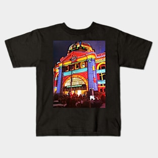 WhiteNight Melbourne ~ Flinders Street Station Kids T-Shirt